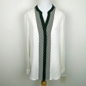 NWOT Ivanka Trump Button Up Blouse | sz L